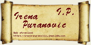 Irena Puranović vizit kartica